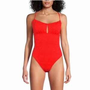 Red Carter Balconette One-Piece Women’s Swimsuit Red Scorching Hot NWT M